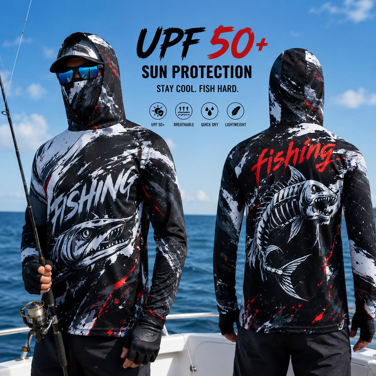 Fishing - Felpa da Pesca per Uomo ad