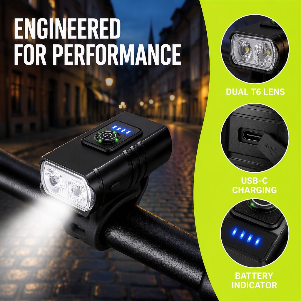 Luce per Bicicletta Ricaricabi - Rechargeable Bicycle Headlight 1000 Lumen recensione e prezzo